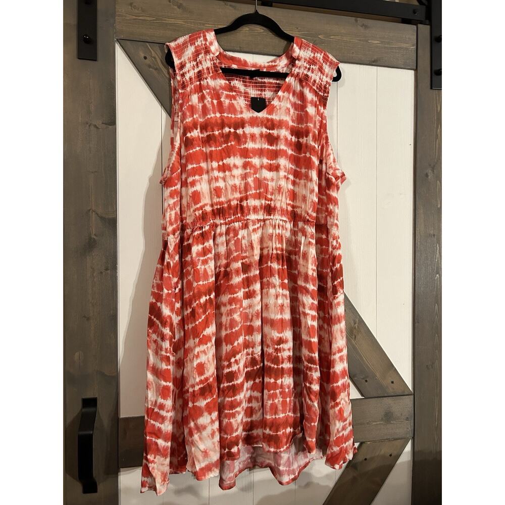 TORRID NWT $69 Smocked Tie Dye Milly Blouson Casual Tank Dress Size 4